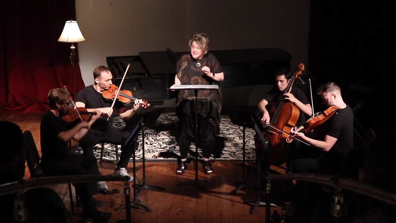 Amy Williams' 'Urquintett' performed live by Tony Arnold and the JACK Quartet (movement 4)